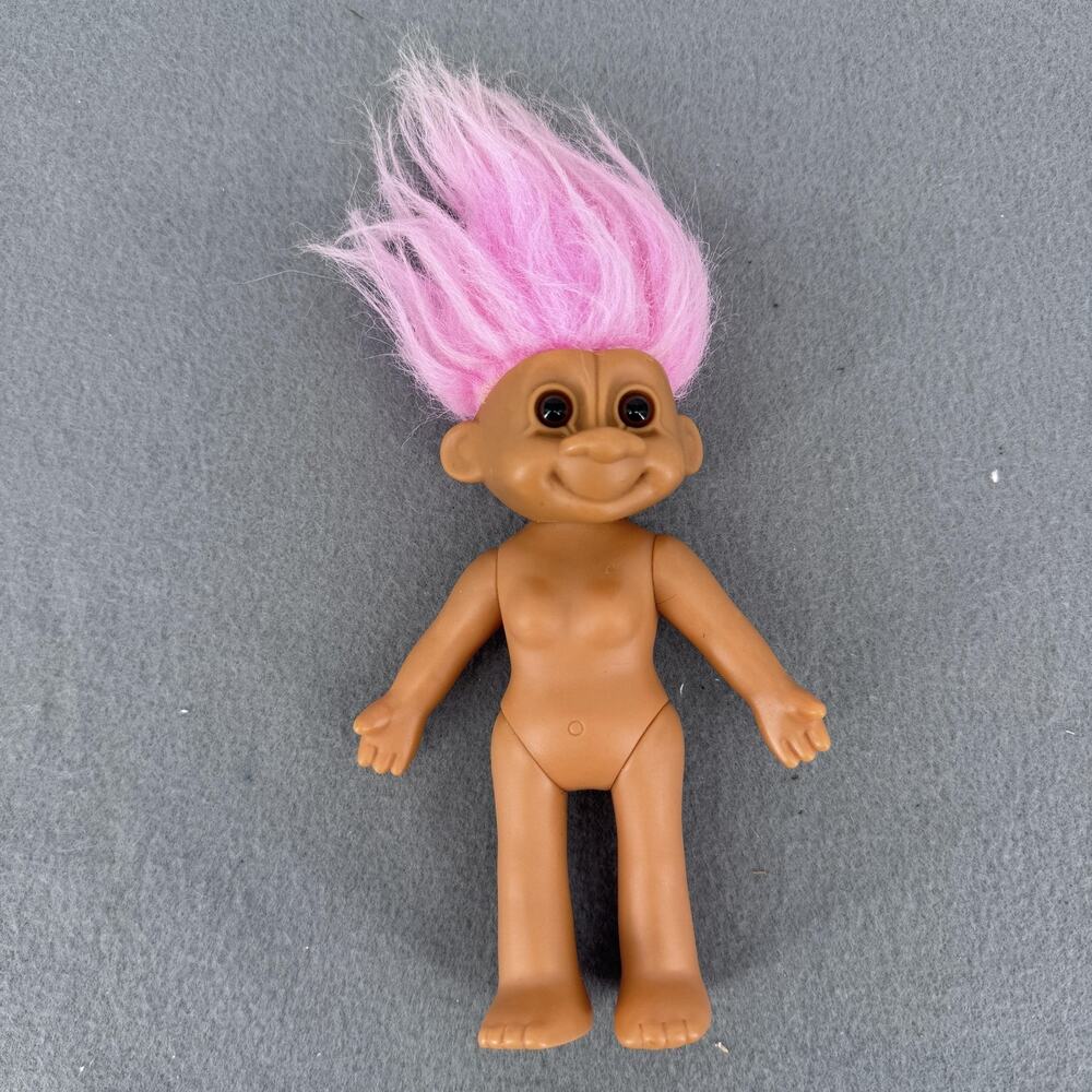 Vintage‎ 1990s Russ Troll Doll 10 Inch Pink Hair Vinyl Nude Plastic Toy Figure